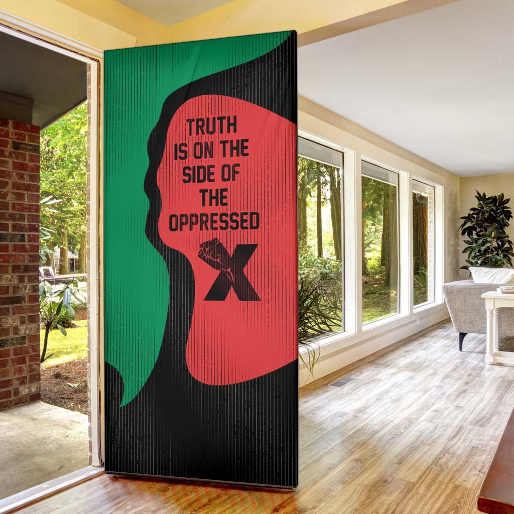 Malcolm X Door Cover Truth Is on the Side of the Oppressed Quote Civil Rights Tribute - Wonder Print Shop