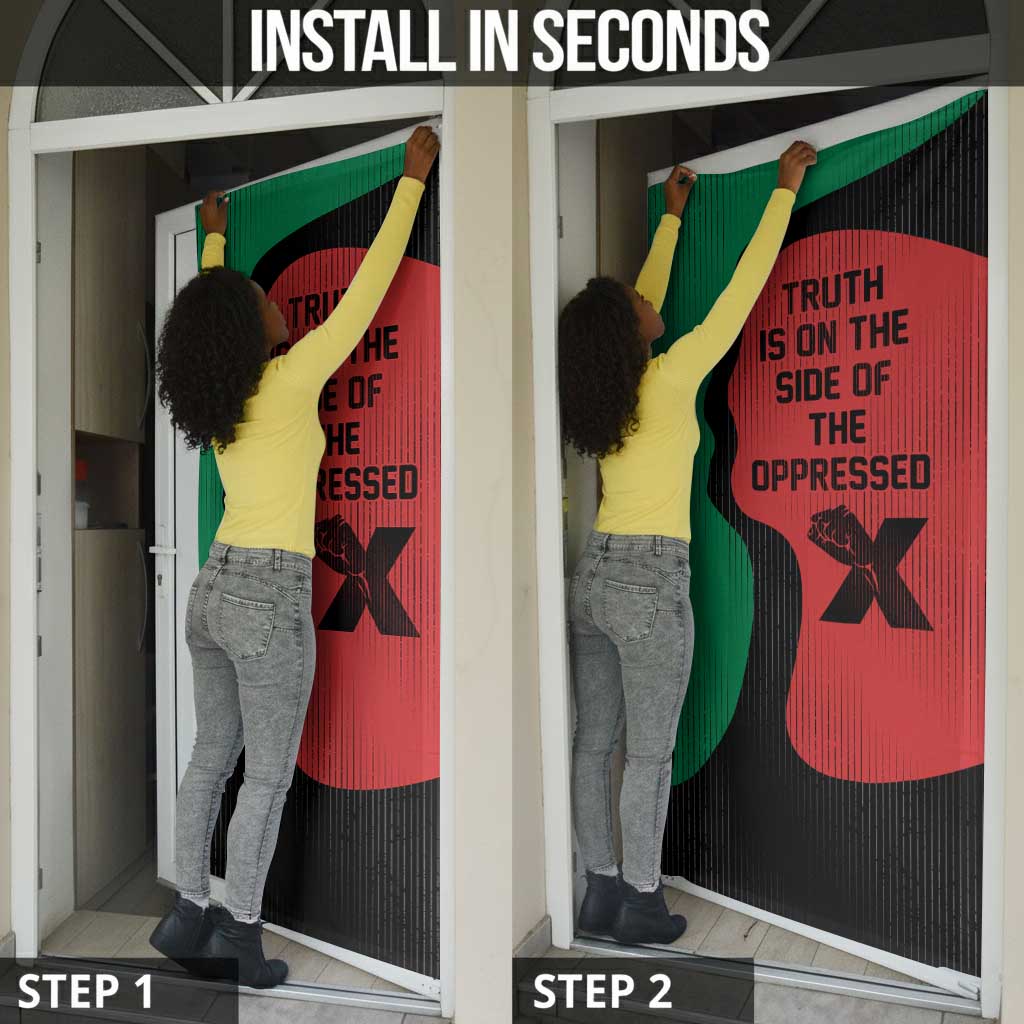 Malcolm X Door Cover Truth Is on the Side of the Oppressed Quote Civil Rights Tribute - Wonder Print Shop