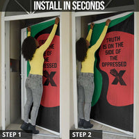 Malcolm X Door Cover Truth Is on the Side of the Oppressed Quote Civil Rights Tribute - Wonder Print Shop