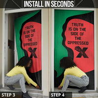 Malcolm X Door Cover Truth Is on the Side of the Oppressed Quote Civil Rights Tribute - Wonder Print Shop
