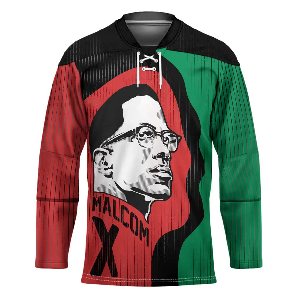 Malcolm X Hockey Jersey Truth Is on the Side of the Oppressed Quote Civil Rights Tribute - Wonder Print Shop