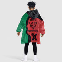 Malcolm X Kid Wearable Blanket Hoodie Truth Is on the Side of the Oppressed Quote Civil Rights Tribute - Wonder Print Shop