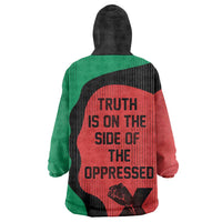 Malcolm X Kid Wearable Blanket Hoodie Truth Is on the Side of the Oppressed Quote Civil Rights Tribute - Wonder Print Shop