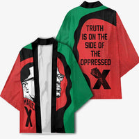 Malcolm X Kimono Truth Is on the Side of the Oppressed Quote Civil Rights Tribute - Wonder Print Shop