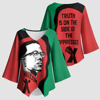 Malcolm X Kimono Sleeve Blouse Truth Is on the Side of the Oppressed Quote Civil Rights Tribute - Wonder Print Shop