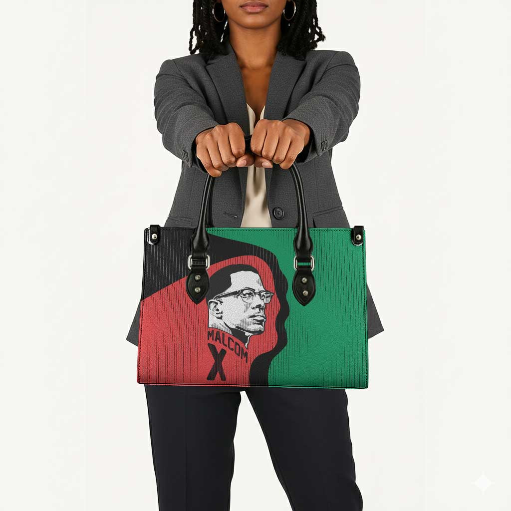 Malcolm X Leather Bag Truth Is on the Side of the Oppressed Quote Civil Rights Tribute - Wonder Print Shop