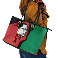 Malcolm X Leather Tote Bag Truth Is on the Side of the Oppressed Quote Civil Rights Tribute - Wonder Print Shop