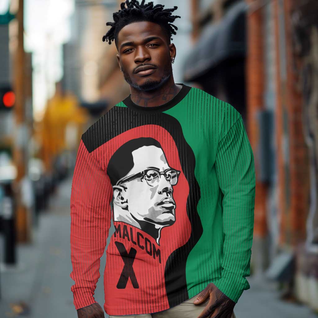 Malcolm X Long Sleeve Shirt Truth Is on the Side of the Oppressed Quote Civil Rights Tribute - Wonder Print Shop