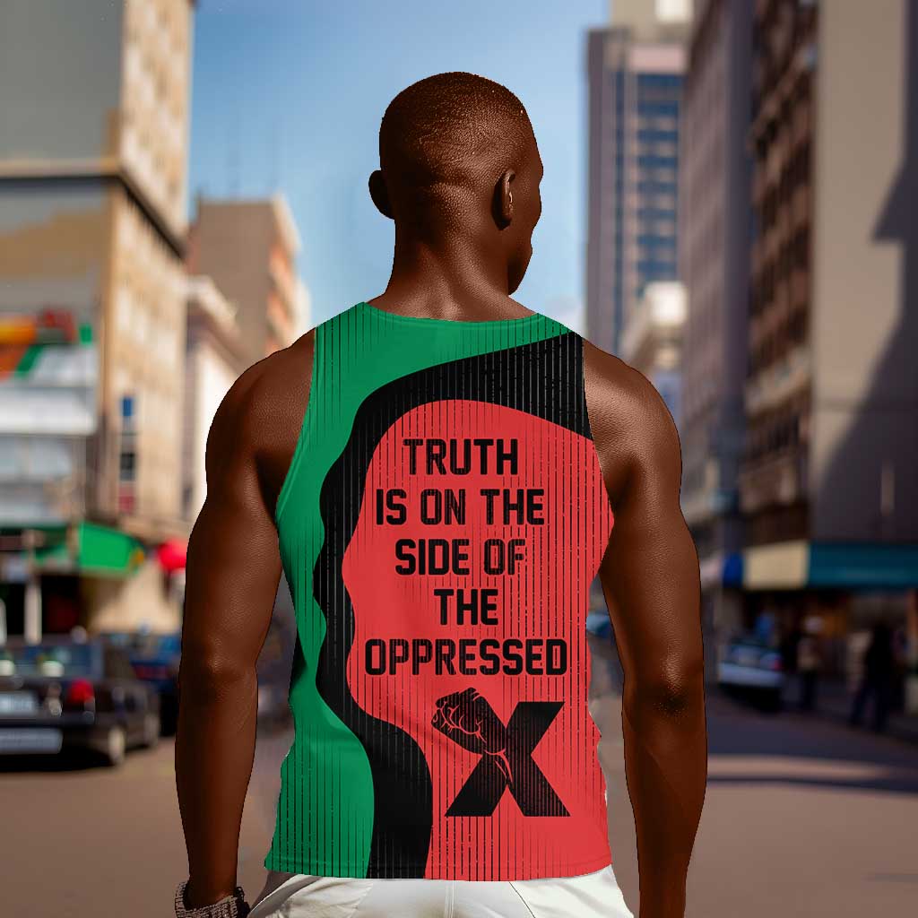 Malcolm X Men Tank Top Truth Is on the Side of the Oppressed Quote Civil Rights Tribute - Wonder Print Shop