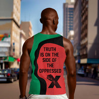 Malcolm X Men Tank Top Truth Is on the Side of the Oppressed Quote Civil Rights Tribute - Wonder Print Shop