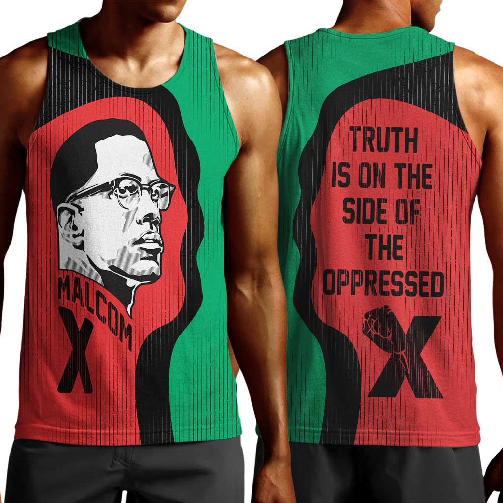 Malcolm X Men Tank Top Truth Is on the Side of the Oppressed Quote Civil Rights Tribute - Wonder Print Shop