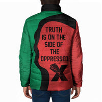Malcolm X Padded Jacket Truth Is on the Side of the Oppressed Quote Civil Rights Tribute - Wonder Print Shop