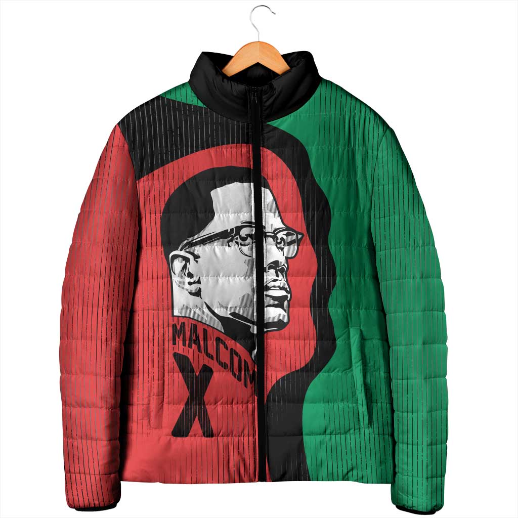 Malcolm X Padded Jacket Truth Is on the Side of the Oppressed Quote Civil Rights Tribute - Wonder Print Shop