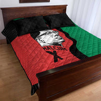 Malcolm X Quilt Bed Set Truth Is on the Side of the Oppressed Quote Civil Rights Tribute - Wonder Print Shop