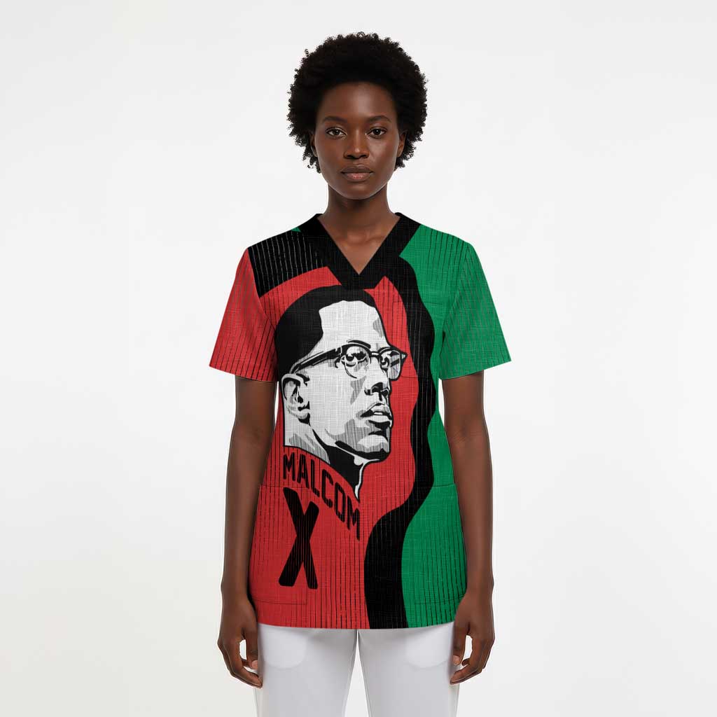 Malcolm X Scrub Top Truth Is on the Side of the Oppressed Quote Civil Rights Tribute - Wonder Print Shop
