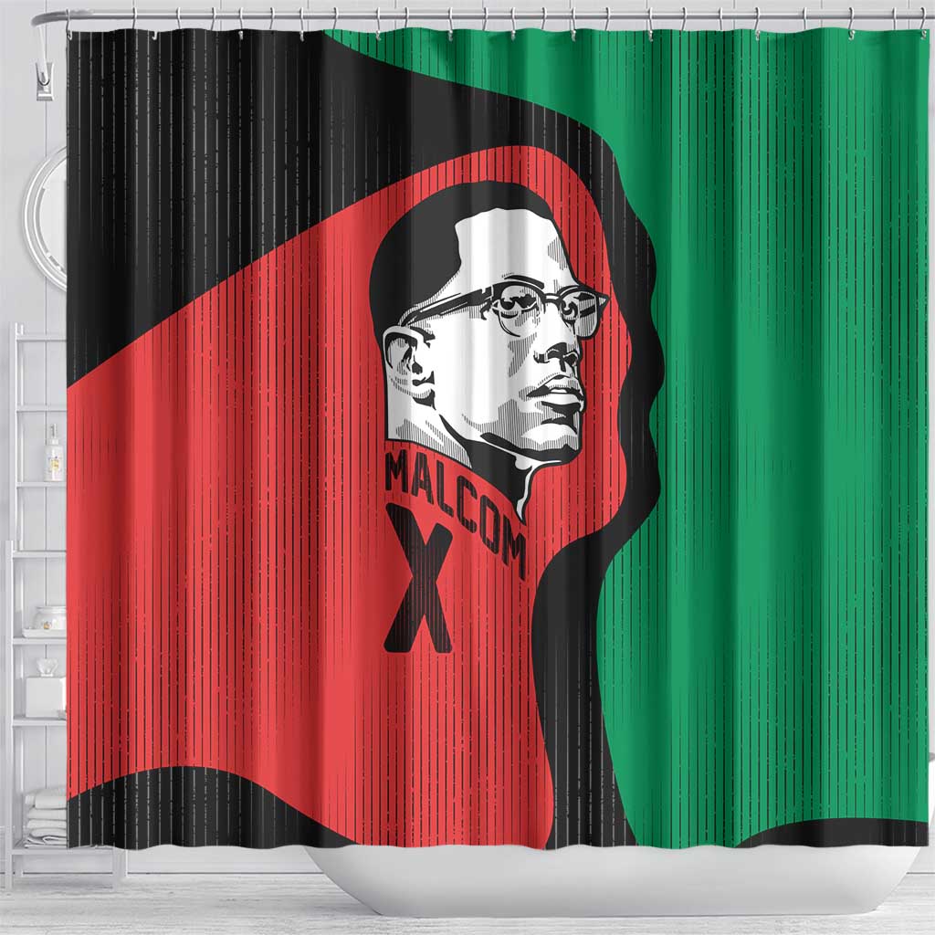 Malcolm X Shower Curtain Truth Is on the Side of the Oppressed Quote Civil Rights Tribute - Wonder Print Shop