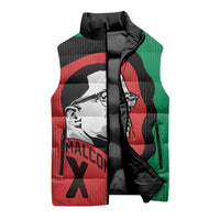 Malcolm X Sleeveless Puffer Jacket Truth Is on the Side of the Oppressed Quote Civil Rights Tribute - Wonder Print Shop