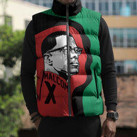 Malcolm X Sleeveless Puffer Jacket Truth Is on the Side of the Oppressed Quote Civil Rights Tribute - Wonder Print Shop