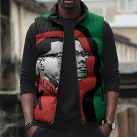 Malcolm X Sleeveless Puffer Jacket Truth Is on the Side of the Oppressed Quote Civil Rights Tribute - Wonder Print Shop