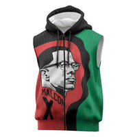 Malcolm X Sleeveless Zip Hoodie Truth Is on the Side of the Oppressed Quote Civil Rights Tribute - Wonder Print Shop