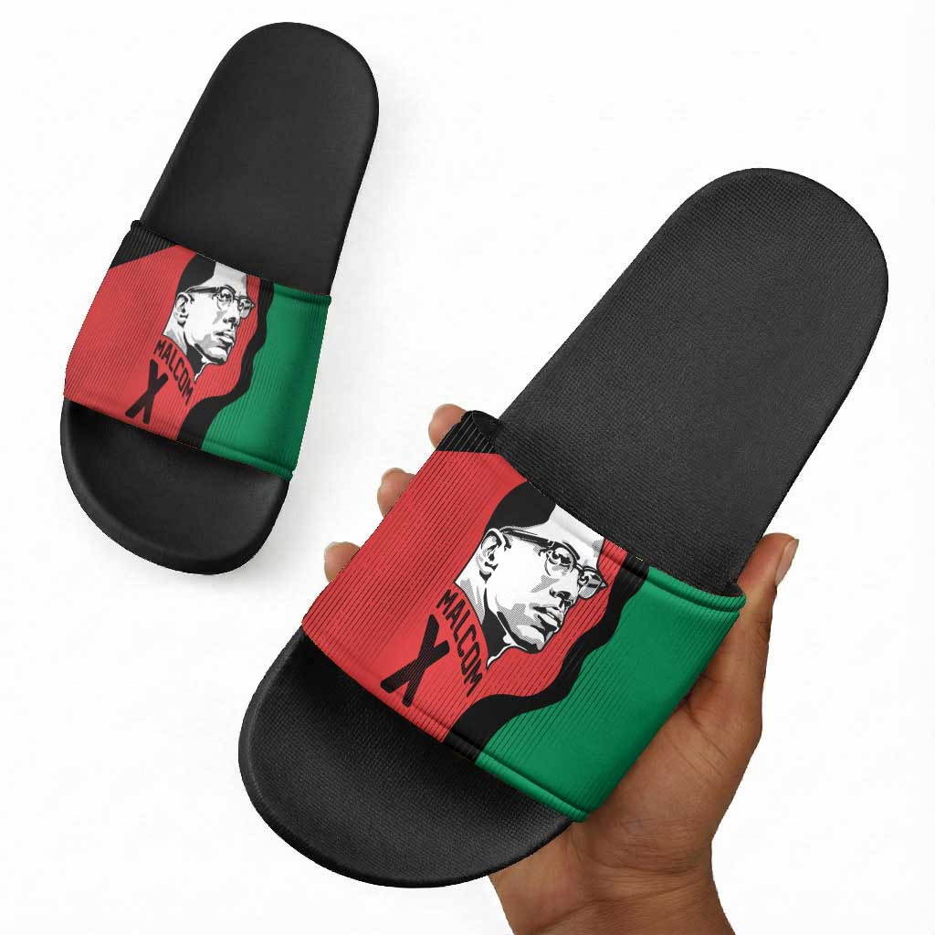 Malcolm X Slide Sandals Truth Is on the Side of the Oppressed Quote Civil Rights Tribute - Wonder Print Shop