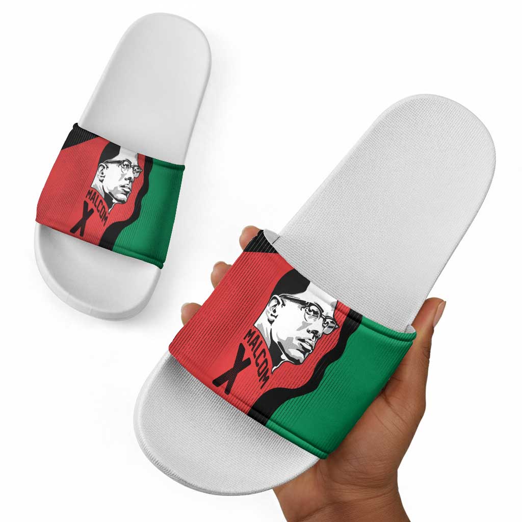 Malcolm X Slide Sandals Truth Is on the Side of the Oppressed Quote Civil Rights Tribute - Wonder Print Shop