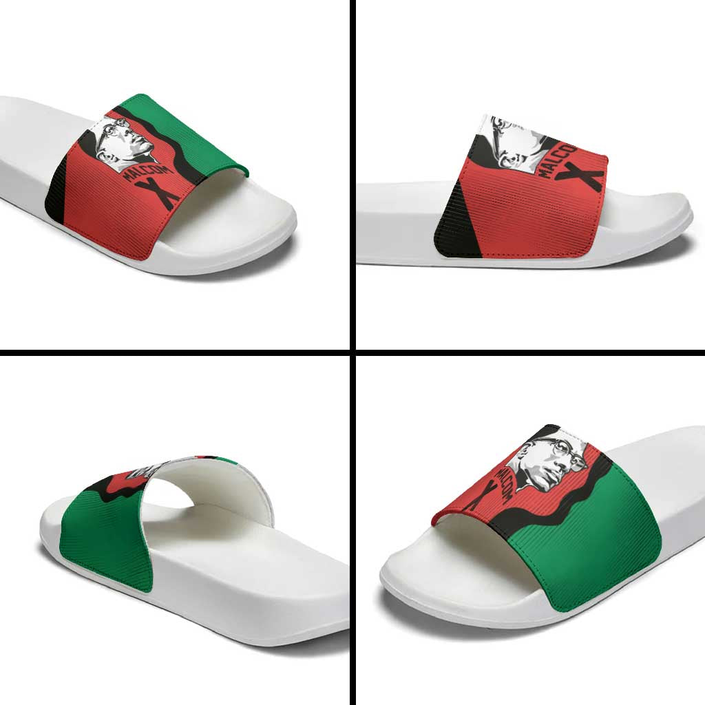 Malcolm X Slide Sandals Truth Is on the Side of the Oppressed Quote Civil Rights Tribute - Wonder Print Shop