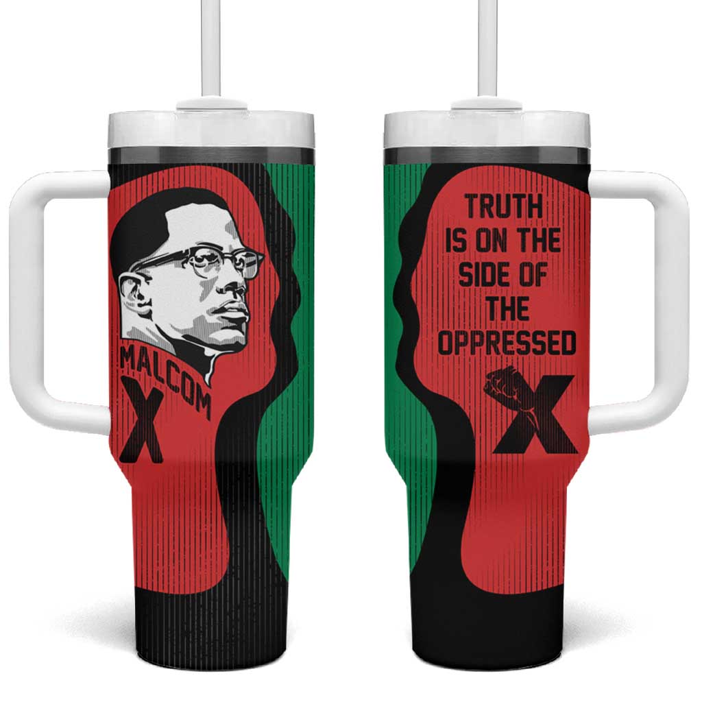 Malcolm X Tumbler With Handle Truth Is on the Side of the Oppressed Quote Civil Rights Tribute - Wonder Print Shop