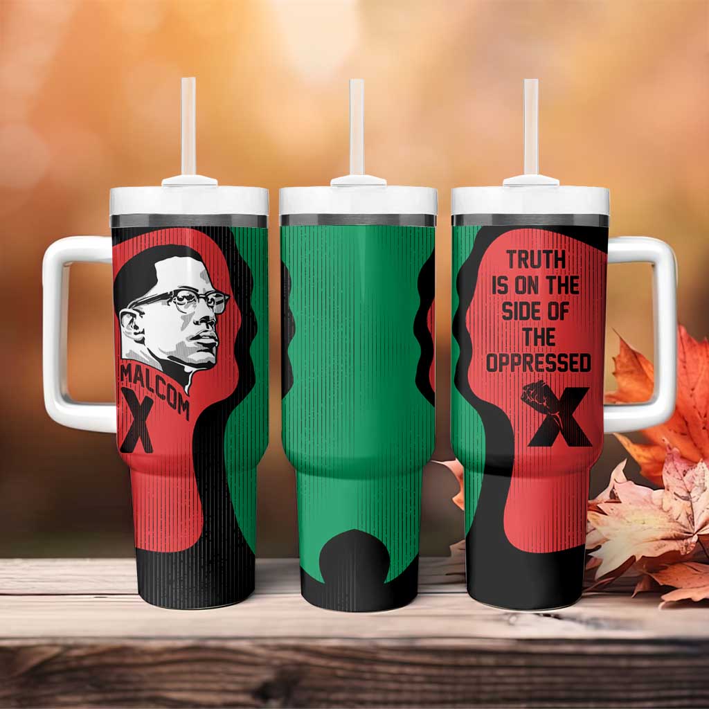 Malcolm X Tumbler With Handle Truth Is on the Side of the Oppressed Quote Civil Rights Tribute - Wonder Print Shop
