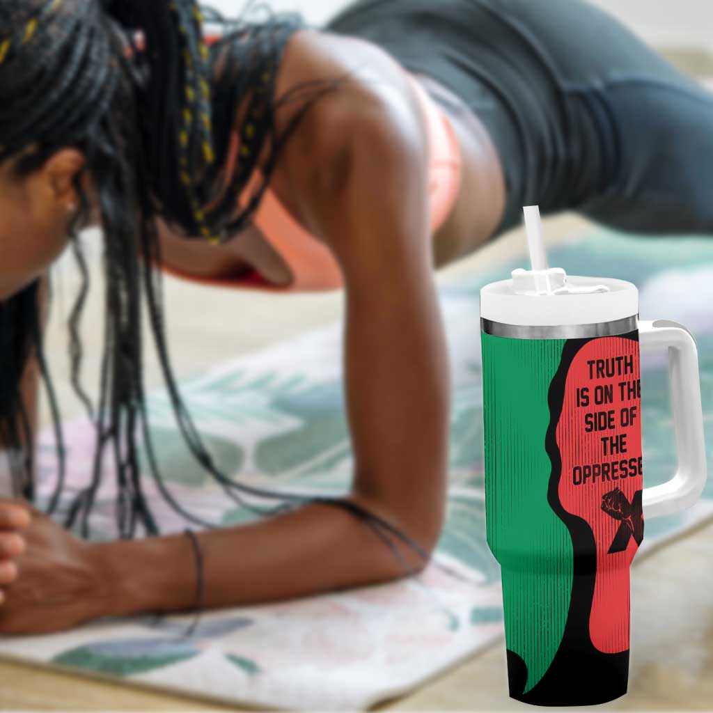 Malcolm X Tumbler With Handle Truth Is on the Side of the Oppressed Quote Civil Rights Tribute - Wonder Print Shop