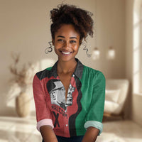 Malcolm X Women Casual Shirt Truth Is on the Side of the Oppressed Quote Civil Rights Tribute - Wonder Print Shop