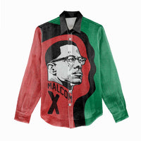 Malcolm X Women Casual Shirt Truth Is on the Side of the Oppressed Quote Civil Rights Tribute - Wonder Print Shop
