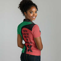 Malcolm X Women Polo Shirt Truth Is on the Side of the Oppressed Quote Civil Rights Tribute TS04