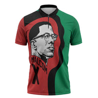 Malcolm X Zipper Polo Shirt Truth Is on the Side of the Oppressed Quote Civil Rights Tribute - Wonder Print Shop