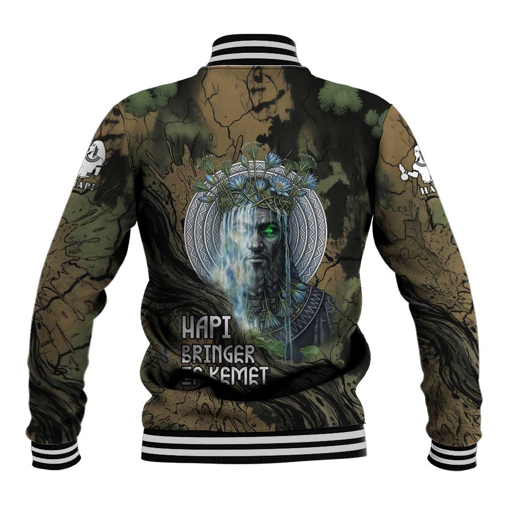 Hapi Egyptian Baseball Jacket Bringer of Kemet Nature Spirit Flowing Water and Earth Harmony