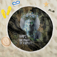 Hapi Egyptian Beach Blanket Bringer of Kemet Nature Spirit Flowing Water and Earth Harmony