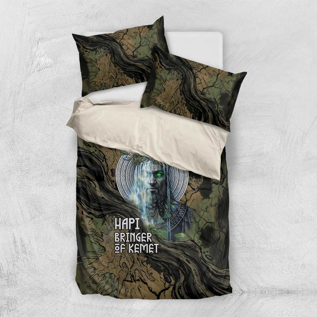 Hapi Egyptian Bedding Set Bringer of Kemet Nature Spirit Flowing Water and Earth Harmony