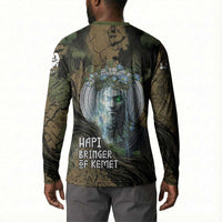 Hapi Egyptian Button Sweatshirt Bringer of Kemet Nature Spirit Flowing Water and Earth Harmony