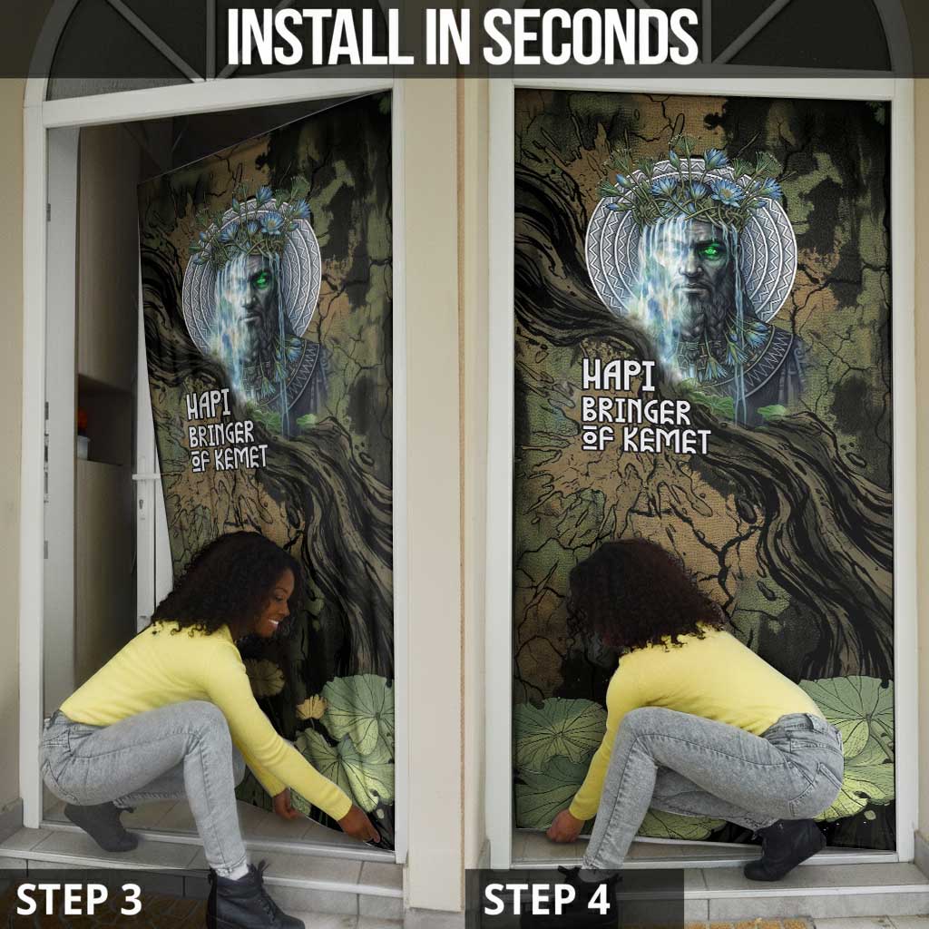 Hapi Egyptian Door Cover Bringer of Kemet Nature Spirit Flowing Water and Earth Harmony