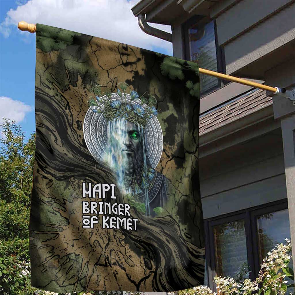 Hapi Egyptian Garden Flag Bringer of Kemet Nature Spirit Flowing Water and Earth Harmony