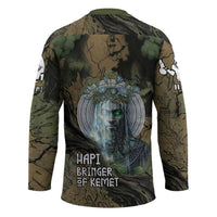 Hapi Egyptian Hockey Jersey Bringer of Kemet Nature Spirit Flowing Water and Earth Harmony