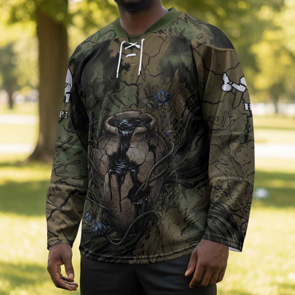 Hapi Egyptian Hockey Jersey Bringer of Kemet Nature Spirit Flowing Water and Earth Harmony