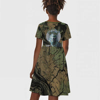 Hapi Egyptian Kid Short Sleeve Dress Bringer of Kemet Nature Spirit Flowing Water and Earth Harmony