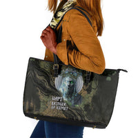Hapi Egyptian Leather Tote Bag Bringer of Kemet Nature Spirit Flowing Water and Earth Harmony