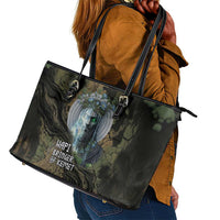 Hapi Egyptian Leather Tote Bag Bringer of Kemet Nature Spirit Flowing Water and Earth Harmony