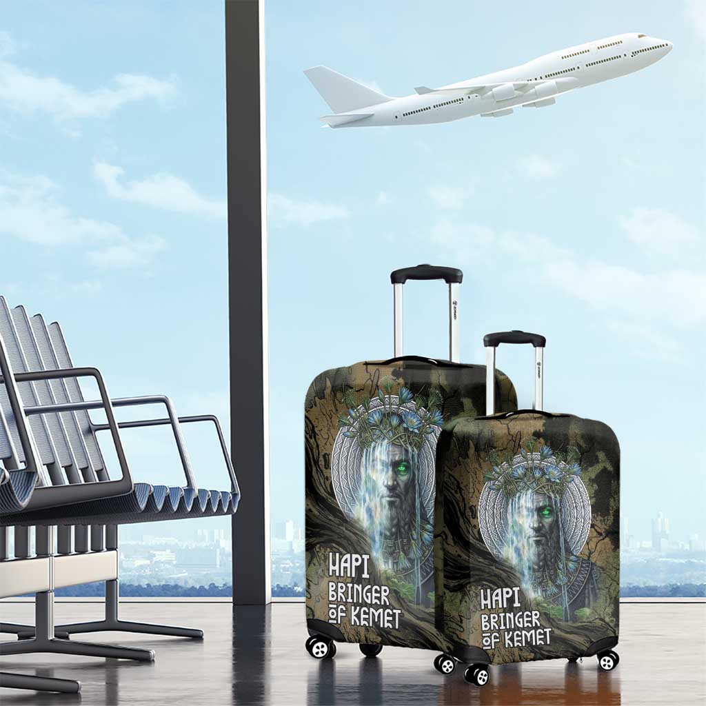 Hapi Egyptian Luggage Cover Bringer of Kemet Nature Spirit Flowing Water and Earth Harmony