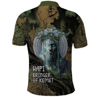 Hapi Egyptian Polo Shirt Bringer of Kemet Nature Spirit Flowing Water and Earth Harmony