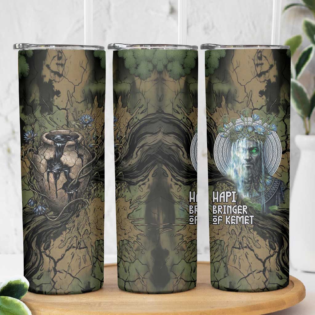 Hapi Egyptian Skinny Tumbler Bringer of Kemet Nature Spirit Flowing Water and Earth Harmony
