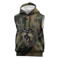 Hapi Egyptian Sleeveless Hoodie Bringer of Kemet Nature Spirit Flowing Water and Earth Harmony