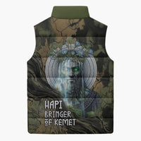 Hapi Egyptian Sleeveless Puffer Jacket Bringer of Kemet Nature Spirit Flowing Water and Earth Harmony